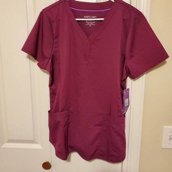 NWT The Purple Label Jane Top Scrubs Size XL - Picture 2 of 7
